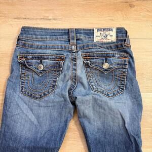 True Religion VTG Capri Jeans Women's Size 26 Y2K Cropped Denim